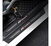 KanDuo 4 Pièces Fibre de Carbone Plinthes Protection Seuil de Porte de Voiture Compatible avec pour Hyundai N Performance I30N I20 I30 I40 Ix35 Tucson