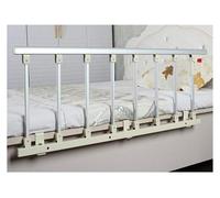 KanDuo Barrière de lit Pliable for Personnes âgées, Barre de sécurité latérale for Adultes, poignée d'assistance, Barre de Protection en métal for lit d'hôpital(White 12cm,122cmx40cm)