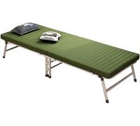 KanDuo Chaises Longues de Patio, fauteuils inclinables pliants, Lits de déjeuner Simples for Bureau, lit de Sieste for Adultes avec poulie Mobile(Green)