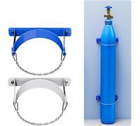 Kanduo Chariot à Bouteilles Support de Bouteille d'oxygène, Support de Fixation de Bouteille en Acier, Armoire de Bouteille en Acier for Laboratoire, Usine, école(Cream)