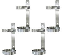 Kanduo Chariot à Bouteilles Support de Rangement Mural for Bouteilles d'oxygène en Acier Inoxydable, capacité de 2 L, for Laboratoire/Atelier(4pack)