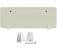 KanDuo Cloison de séparation de Bureau, Panneau Acoustique Amovible avec 2 Clips for Bureaux, salles de Classe, bibliothèques(Bianco,30X100CM)