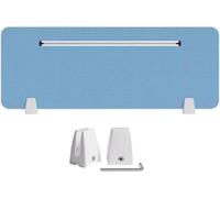 KanDuo Cloison de séparation de Bureau, Panneau Acoustique Amovible avec 2 Clips for Bureaux, salles de Classe, bibliothèques(Blue-a,30X80CM)
