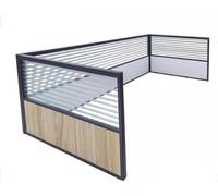 KanDuo Cloison de séparation for Bureau, cloison de séparation for Bureau, cloison de séparation for Bureau, cloison en Verre et Alliage d'aluminium(70X35CM)