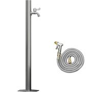 Kanduo colonne d'arrosage vertical Colonne d'eau de jardin en acier inoxydable, conduite antigel, bouche verticale, fontaine décorative(6 * 86cm/3 * 34inch)
