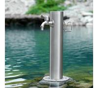 Kanduo colonne d'arrosage vertical Colonne d'eau de jardin verticale cylindrique, robinet monté au sol en acier inoxydable antigel, for l'irrigation/le lavage(13 * 86cm/5 * 34in)