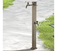 Kanduo colonne d'arrosage vertical Colonne d'eau extérieure en acier inoxydable, bouche d'incendie de jardin rétro for l'irrigation et le lavage voiture, distributeur vertical monté au sol(Black B)