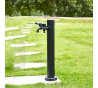 Kanduo colonne d'arrosage vertical Colonne d'eau extérieure en acier inoxydable, support de tuyau autoportant 304 for distributeur Vertical jardin, bouche(Black a,60CM/23.6IN)