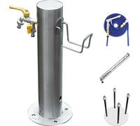 Kanduo colonne d'arrosage vertical Colonne d'eau verticale cylindrique extérieure de jardin d'acier inoxydable, fontaine plancher fissuration d'antigel cour(10.5 * 50cm/4 * 20in)