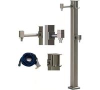 Kanduo colonne d'arrosage vertical Robinet de jardin à colonne d'eau extérieure, eaux carrées verticales en acier inoxydable 304 for pelouse cour