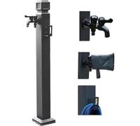 Kanduo colonne d'arrosage vertical Robinet d'eau de jardin à colonne en acier inoxydable, poteau support tuyau d'arrosage, adapté au lavage et l'arrosage voiture(8 * 8 * 95cm/3.1 * 3.1 * 37.4in)