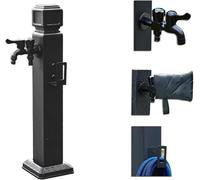 Kanduo colonne d'arrosage vertical Robinet d'eau de jardin à colonne en acier inoxydable, poteau support tuyau d'arrosage, adapté au lavage et l'arrosage voiture(8 * 8 * 60cm/3.1 * 3.1 * 24in)