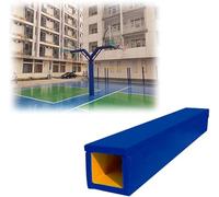 Kanduo Coussinets de poteaux carrés, Housses de poteaux de Basket-Ball, protecteurs de poteaux for terrains de Jeux extérieurs et sous-Sol(Blu,6"x6")