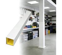 Kanduo Coussinets de poteaux for Panier de Basket-Ball, Housses de Protection for poteaux Lumineux et colonnes, Coussinets de Protection en Mousse(Bianco,180 * 15cm/70.9 * 5.9in)