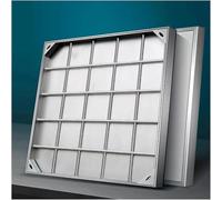 KanDuo Couvercle de Regard carré Couvercle de Regard Invisible en Acier Inoxydable, Couvercle de Regard encastré au Design Invisible, for patios, Jardins, écoles, Cours(8cm,50 * 50cm/19.6 * 19.6in)