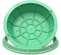 Kanduo Couvercle de Regard carré Couvercle et Cadre de Regard en résine, couvercles Invisibles for Fosse septique de Jardin, Couvercle d'égout encastré, Vert(50cm/19.7in)