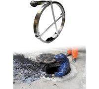 Kanduo Déboucheur manuel de canalisations à câble en acier, tarière de canalisation à barre plate, for l'entretien des propriétés et les canalisations de cuisine commerciale(5cm,L 10m)
