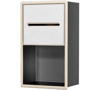 Kanduo Distributeur de Papier Toilette avec Niche Murale encastrée, Aucun carrelage requis for Le Rangement, Multicolore(Gold Frame+White)
