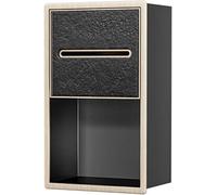 Kanduo Distributeur de Papier Toilette avec Niche Murale encastrée, Aucun carrelage requis for Le Rangement, Multicolore(Gold Frame+Black)