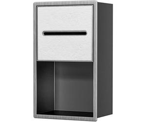 Kanduo Distributeur de Papier Toilette avec Niche Murale encastrée, Aucun carrelage requis for Le Rangement, Multicolore(Gray Frame+White)