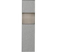 Kanduo Douche en Acier Inoxydable, étagère de Douche encastrée Simple avec lumière LED, Niches à étagère Unique, Niche Verticale étanche à l'eau(Natural,A-22.4x74.5x14cm)