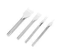 KanDuo Ensemble d'outils de perforation et couture professionnels for le travail du cuir, 4 pièces, ciseau à griffes en acier inoxydable, espacement des 1/2/4/6