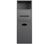 Kanduo Étagère encastrée en Acier Inoxydable, Solution de Rangement Facile for la Douche, sans carrelage, optimisant l'espace.(Grey 20x63x13.5cm)