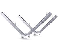 Kanduo Fil barbelé 1 paire de bras d'extension de barrière en fil de fer barbelé, supports d'extension de clôture à mailles losangées