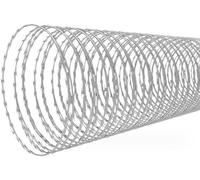 Kanduo Fil barbelé Clôture en fil de fer barbelé en acier inoxydable, bobine en spirale, filet de protection en fil de fer barbelé, 20 m
