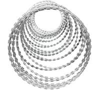 Kanduo Fil barbelé Fil de rasoir, fil anti-coupure en acier inoxydable, conception à double hélice, filet de sécurité extérieur, 30 m