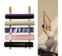 Kando Supports pour Tapis de Yoga Support Mural for Tapis de Yoga, étagère de Rangement en Bois Multicouche for Salle de Sport à Domicile(6)