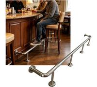 Kanduo Kit de Repose-Pieds pour Bar Garde-Corps de Pied de Barre Robuste fixés au Mur, Kit de Rail de Pied de Barre for comptoir de café de Cuisine de Restaurant