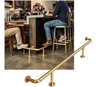 Kanduo Kit de Repose-Pieds pour Bar Kit de Rail de Pied de Barre for comptoir de Barres, Support de Garde-Corps en Acier Inoxydable fixé au Mur for Restaurant, Cuisine, café