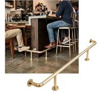 Kanduo Kit de Repose-Pieds pour Bar Kit de Rail de Pied de Barre for comptoir de Barres, Support de Garde-Corps en Acier Inoxydable fixé au Mur for Restaurant, Cuisine, café