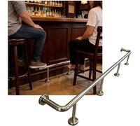Kanduo Kit de Repose-Pieds pour Bar Kit de Repose-Pieds Barre for en Acier Inoxydable d'intérieur, Rails 3,28 à 16,4 Pieds for bibliothèque Cuisine Restaurant