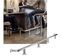Kanduo Kit de Repose-Pieds pour Bar Kit de Repose-Pieds de Barre Moderne, Barres en Acier Inoxydable, Rails en métal, for Restaurant, Cuisine, café, bibliothèque
