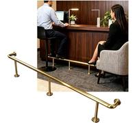 Kanduo Kit de Repose-Pieds pour Bar Kit de Repose-Pieds de Barre Mural, Barres d'intérieur, Rails de Pieds for Restaurant, Cuisine, bibliothèque(Gold,5.0M/16.40FT)