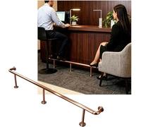 Kanduo Kit de Repose-Pieds pour Bar Kit de Repose-Pieds de Barre Mural, Barres d'intérieur, Rails de Pieds for Restaurant, Cuisine, bibliothèque(Rose Gold,2.0M/6.56FT)