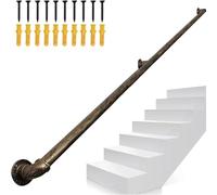 Kanduo Kit de Repose-Pieds pour Bar Kit d'escalier en Fer forgé avec Supports muraux, Support de sécurité for Repose-Pieds, Rampe en métal for escaliers(100cm)