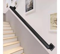 Kanduo Kit de Repose-Pieds pour Bar Kit d'escalier en Fer forgé, Support de Rampe en métal Noir for Garde-Corps de Balustrade Murale d'escalier