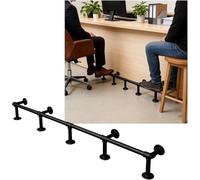 Kanduo Kit de Repose-Pieds pour Bar Rail de Pied de Barre Robuste de 3,28 à 13,12 Pieds, fixé au Mur, for comptoir de bibliothèque de Cuisine de Restaurant(Bianco,2.5M/8.20FT)