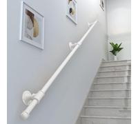 Kanduo Kit de Repose-Pieds pour Bar Rampe d'escalier Blanche intérieure/extérieure, Balustrade Murale, Support de Pied, Garde-Corps de sécurité for la décoration de la Maison
