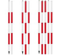 Kanduo Mât de levé en aluminium Tige de mesure, tige en alliage d'aluminium avec stabilité for la des chemins fer et barrages(Twist,2 meters/78.74 inches)