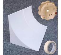 Kanduo moulure arrondie décorative Arceau en mousse semi-circulaire, moulure d'arceau for encadrement de porte, avec ruban adhésif, for rénovation d'angle mural(11x11x11"(28x28x28cm))