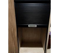 Kanduo moulure arrondie décorative Concertina Door，Replacement Tambour Door Kitchen Cabinet Kit， Pull Down Folding Panel for Cupboard Garage Wardrobe(40x100cm/16x39in)