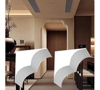 Kanduo moulure arrondie décorative Ensemble de 2 moulures d'arc de porte courbées, en mousse, à peindre, moulures supérieures semi-circulaires for décoration de salon(25x25x25cm/9.8x9.8x9.8")