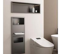Kanduo Niche de Douche à Double Couche, étagère de Rangement étanche et étanche, Niche de tiroir à Papier for Poubelle encastrée