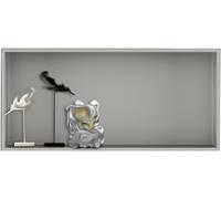 Kanduo Niche de Douche, Aucun carrelage requis, encastrée, Horizontale, en Acier Inoxydable, for shampoing et Articles de Toilette(Light Grey,62x32cm)