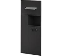 Kanduo Niche de Douche en Acier Inoxydable, Niche de Poubelle encastrée for Porte-Papier Toilette, for Les hôtels et Les lieux publics(Black,30x65cm)