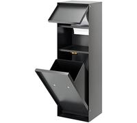 Kanduo Niche de Salle de Bain cachée en Acier Inoxydable, Papier Toilette encastré, Support avec Armoire de Rangement, Porte-Brosse de Toilette adapté(Grigio)